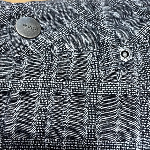 RVCA Rowdy Plaid Denim Mini Skirt High Waisted - Picture 6 of 9